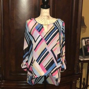 Multicolored 2-Piece Shirt/Blouse